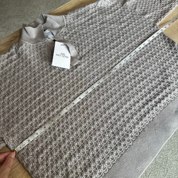 I Love Mr. Mittens Cotton Lace Polo Sweater Stone Grey XS/S - Picture 8 of 9